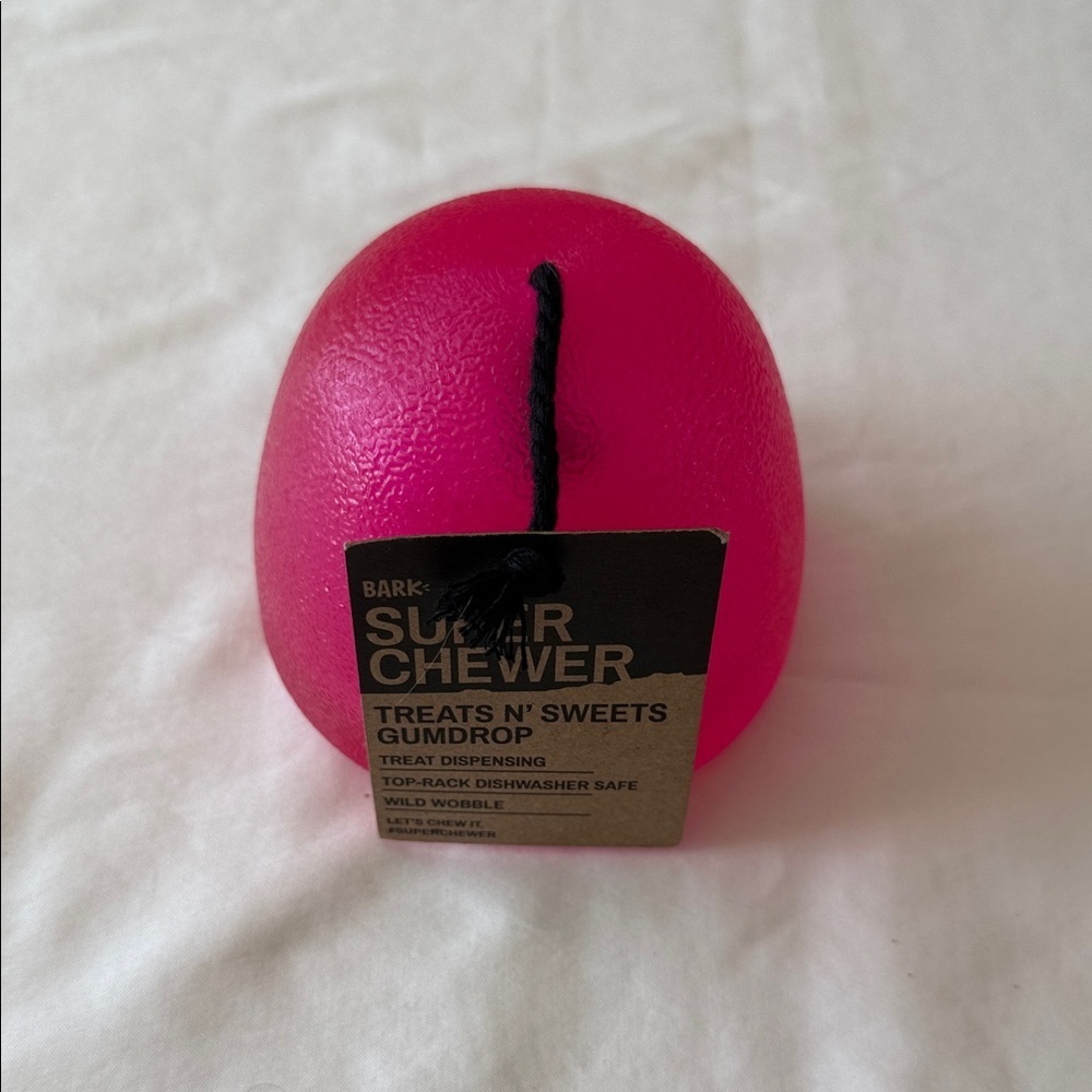 Bark Super Chewer Pink Gumdrop Toy - Picture 1 of 4